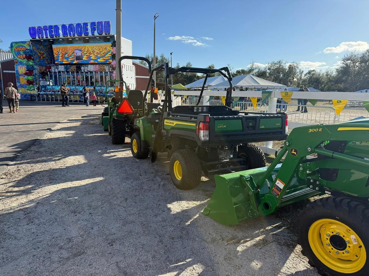 John Deere equipment and Water Race Fun at the Charlotte County Fair
