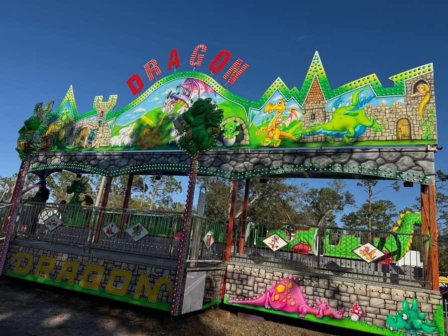 Dragon kiddie ride at the Charlotte County Fair
